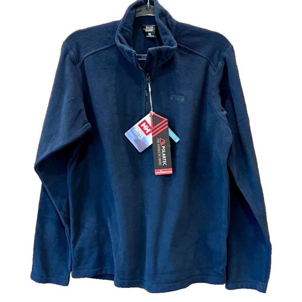 Helly Hansen NEW Size M Daybreaker 1/2 Zip Fleece Mens Navy Blue Polartec NWT